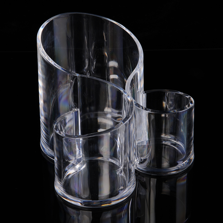 Cosmetic Organizer – Clear Acrylic Makeup Brush Holder & 3 Storage Boxes for Makeup and Jewelry