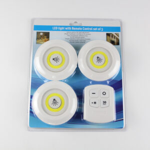 Motion Sensor Night Light with Magnetic Sticker Remote Control Set of 3 Rechargeable LED Lights
