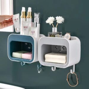 Kitchen/Bathroom Organizer Rack – Punch Free Shower Caddy Storage Basket
