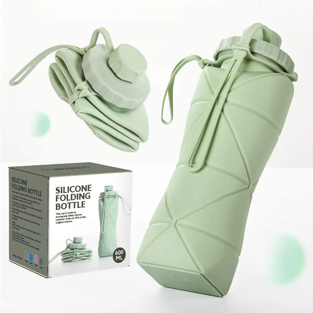 Silicon Folding Bottle – Portable Food Grade Foldable Water Bottle