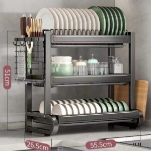 3-Tier Heavy Duty Premium Dish Rack