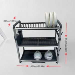 Premium Quality 3Tier Aluminium Dish Drainer