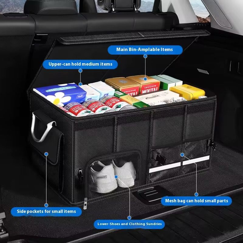Heavy Duty Car Boot Organizer 112L – Waterproof Foldable Car Trunk Storage Box