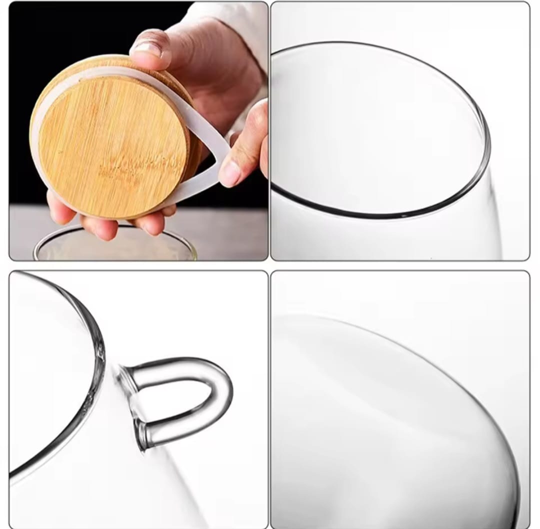 Glass Storage Canisters with Bamboo Spoon & Airtight Lid – 1000ml