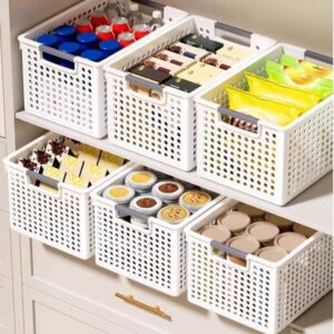 Storage Baskets – White Multipurpose Home Organizer | Medium & Large