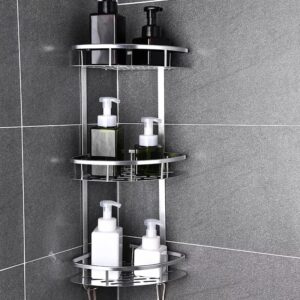 ❇️3 layer space aluminum bathroom corner shelf.