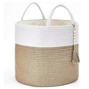 Woven decorative laundry/toys basket.