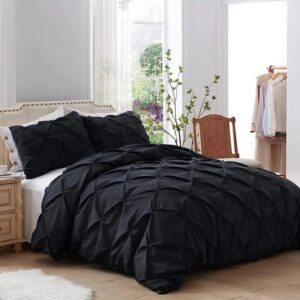 Pinch Pleat Cross Pintuck Duvet Cover set.