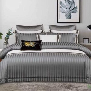 Luxury Cotton Satin Stripped Duvet cover sets.